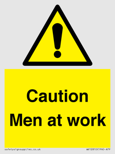 Caution Men at work